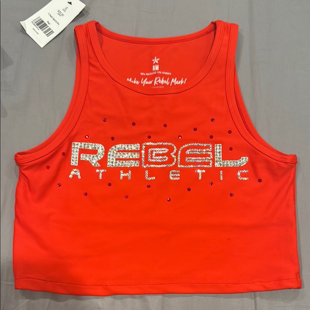 Rebel Athletic Red Crop Top